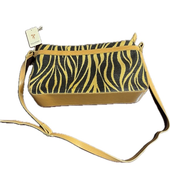 Ricardo Beverly Hills purse shoulder bag zebra print NWT adjustable strap - Picture 8 of 13